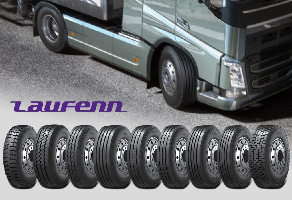 La gamme Laufenn couvre les principales dimensions des pneus pour les activités de transport de marchandises, de personnes ainsi que l’activité chantier/construction. 