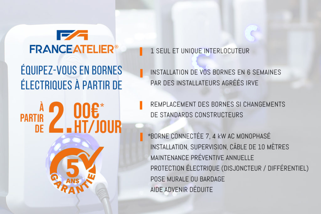 Alors que le marché de la voiture électrifiée est en plein essor, France Atelier lance une offre clé en main pour s'équiper de bornes électriques.