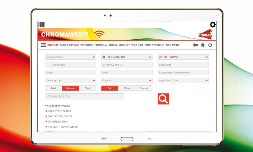 Cromax lance une version application de son logiciel de gestion de teintes basé sur le cloud.