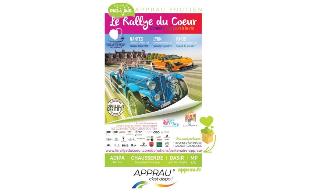 Apprau, sponsor officiel du Rallye du Cœur nantais en appelle à la générosité de la profession.