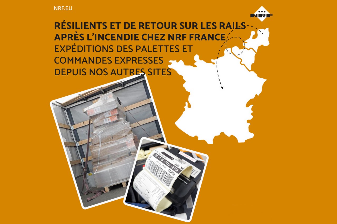 Après l’incendie de son entrepôt français, NRF a rapidement réorganisé sa logistique pour maintenir les livraisons et prépare déjà la reconstruction de son site. ©NRF