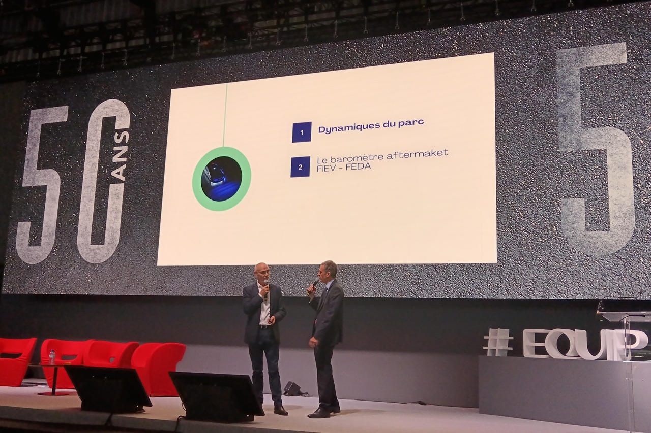Eric Champarnaud (à gauche) et Franck Fontanesi (à droite) ont présenté les chiffres du deuxième trimestre 2025 pour le marché de la rechange automobile. ©J2R
