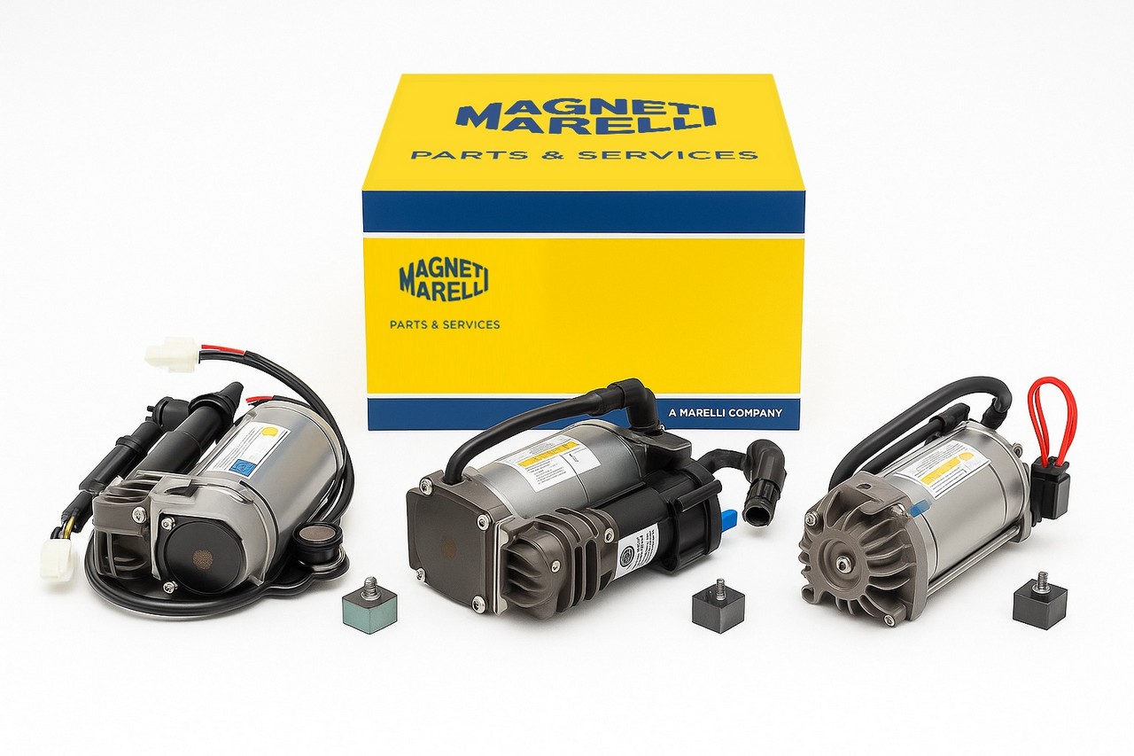 Une gamme de compresseurs renforce l’offre suspension de Magneti Marelli. ©Magneti Marelli