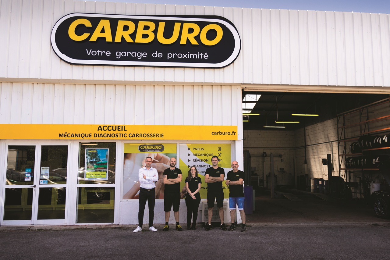 Sébastien Conceicao et son équipe testent depuis deux ans le concept Carburo dans leur garage pilote de Brignoles. ©Carburo