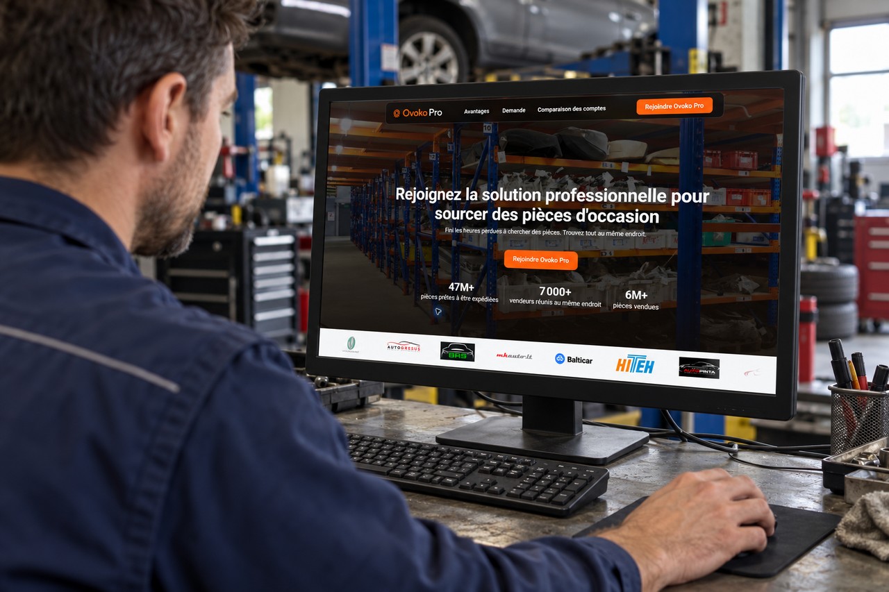 Ovoko lance un compte gratuit pour les professionnels : remises, retours sous 30 jours et expéditions prioritaires sur les offres Pro. ©Visuel généré par IA