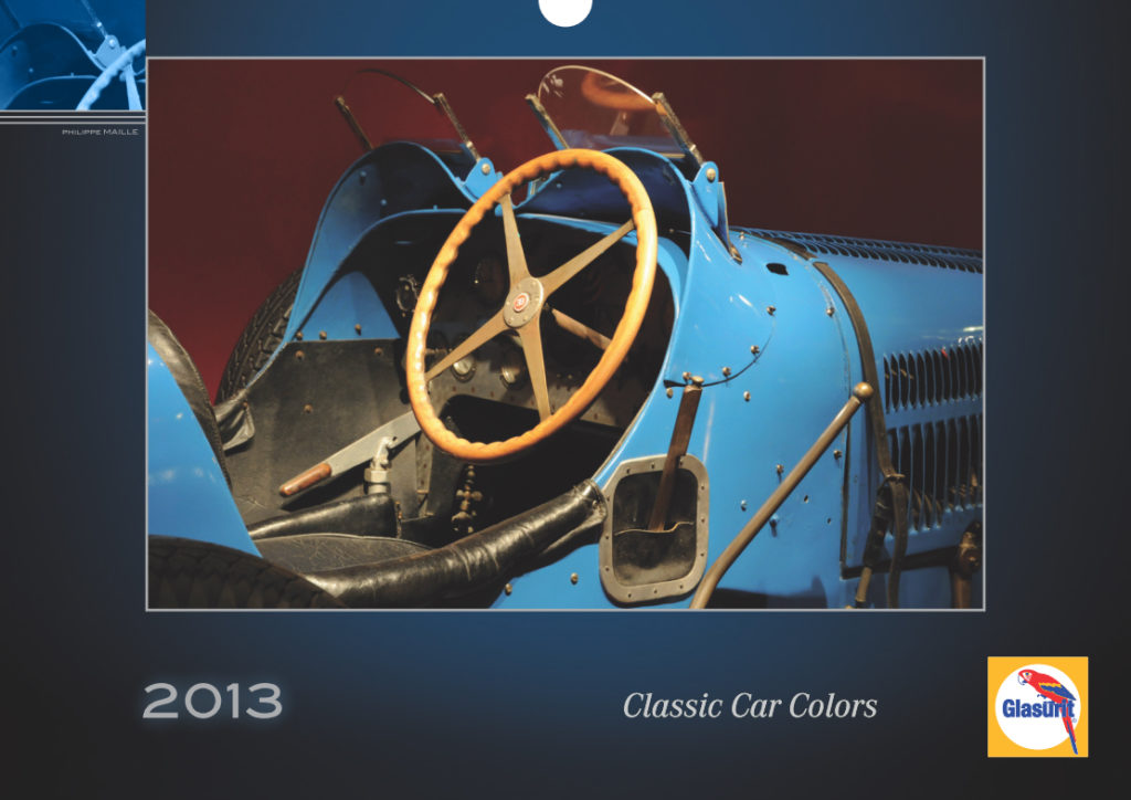 De janvier à décembre, les Bugatti offrent leur magie au calendrier 2013 de Glasurit.