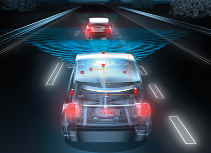 La combinaison de radars et caméras permet d’envisager de compléter l’ESP avec un mode de freinage actif automatique en cas de détection d’un risque de collision. Le montage sur tous les véhicules est envisagé par la CEE pour les années à venir.
