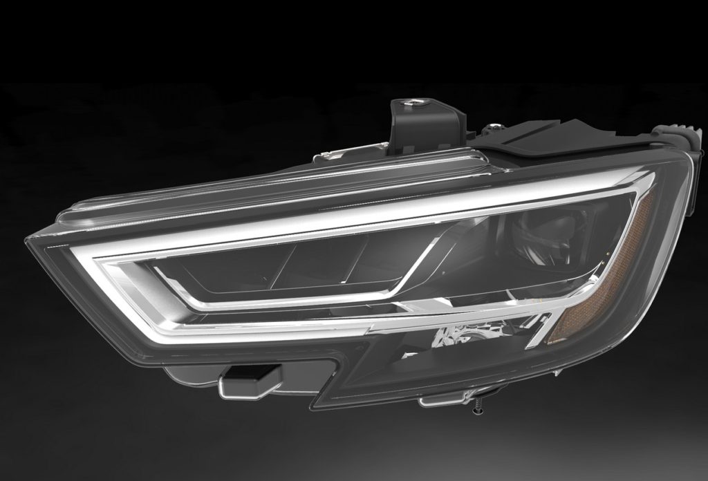La technologie Valeo Matrix introduite avec l'Audi A3 adopte un faisceau de route adaptif.