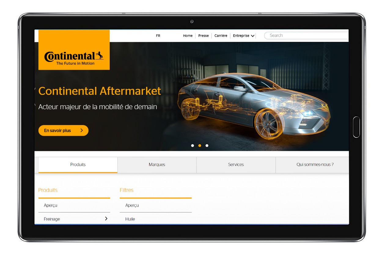 Nouvelle vitrine web pour Continental Aftermarket